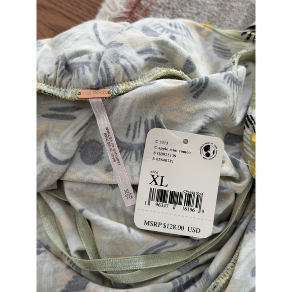 Free People Daria Halter Low Back Wrap Maxi Dress Size XL Apple Mint Summer NEW - Picture 5 of 7